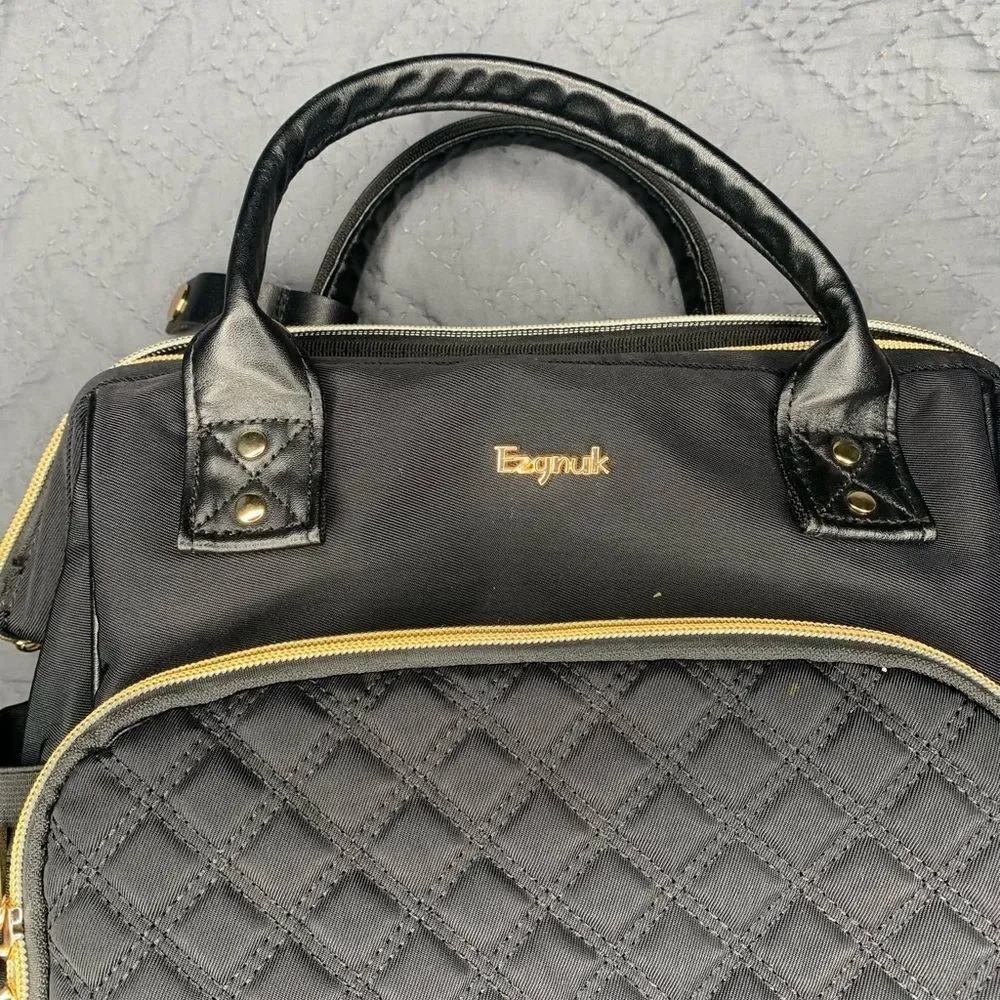 Black Diaper Bag with Teddy Bear